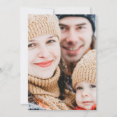 Carte de Noël Boho Tan Végétation Deux Photos Vert (Dos)