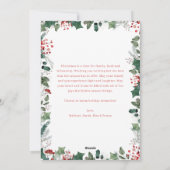 Carte de Noël Boho Watercolor (Dos)