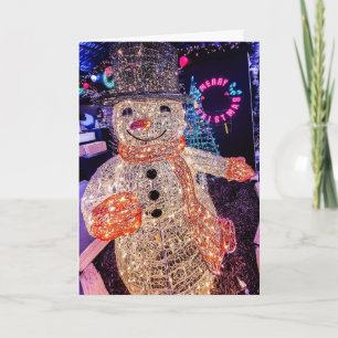 Carte de Noël Bonhomme de Neige