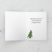 Carte de Noël Bonhomme de neige et petite fille (Intérieur)