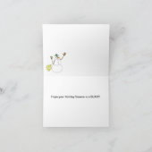 Carte de Noël bonhomme de neige tempête (Intérieur)