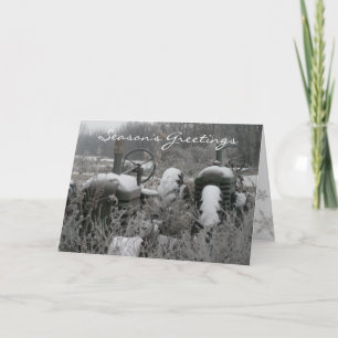 Carte de Noël Bonnes Fêtes de tracteur
