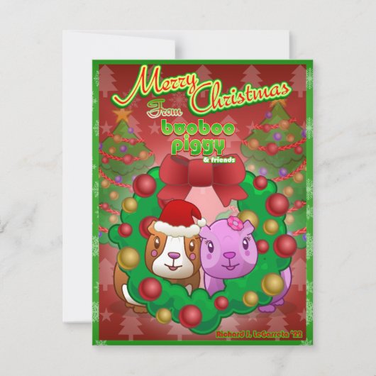 Carte de Noël Booboo Piggy 2022 (Devant)
