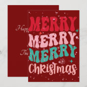 Carte de Noël bordeaux (Devant / Derrière)