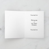 Carte de Noël Border Collie rouge et blanc (Intérieur)