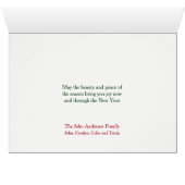 Carte de Noël Boston Terrier Santa Hat (Intérieur Horizontal (Bas))