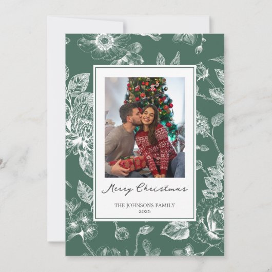 Carte de Noël botanique (Devant)