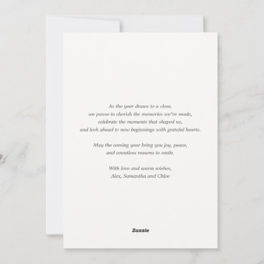 Carte de Noël botanique (Dos)