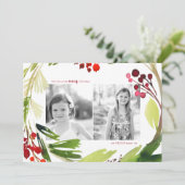 Carte de Noël botanique 2 Photo Holiday (Debout devant)
