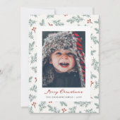 Carte de Noël botanique Berries (Devant)