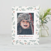 Carte de Noël botanique Berries (Debout devant)