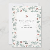 Carte de Noël botanique Berries (Dos)