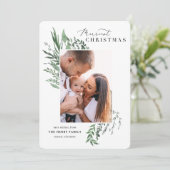 Carte de noël botanique de noël des plus beaux (Debout devant)