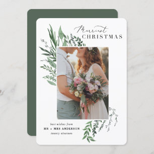 Carte de noël botanique de noël des plus beaux