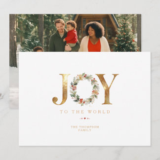 Carte de Noël botanique Joy Poinsettia TMF26