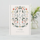 Carte de Noël Botanique Peace on Earth (Debout devant)