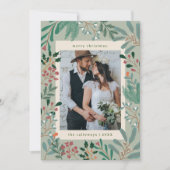 Carte de Noël Botanique Photo de vacances (Devant)