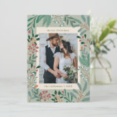 Carte de Noël Botanique Photo de vacances (Debout devant)