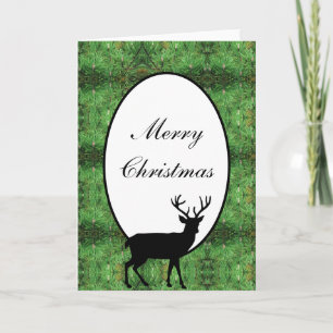 Carte de Noël Boughs de boeuf et de pin