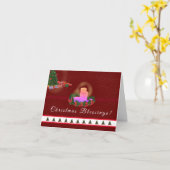 Carte de Noël bougies de l'Avent (Fleur jaune)