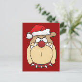Carte de Noël Bouledogue (Debout devant)