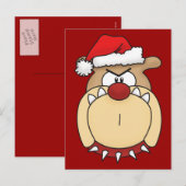 Carte de Noël Bouledogue (Devant / Derrière)