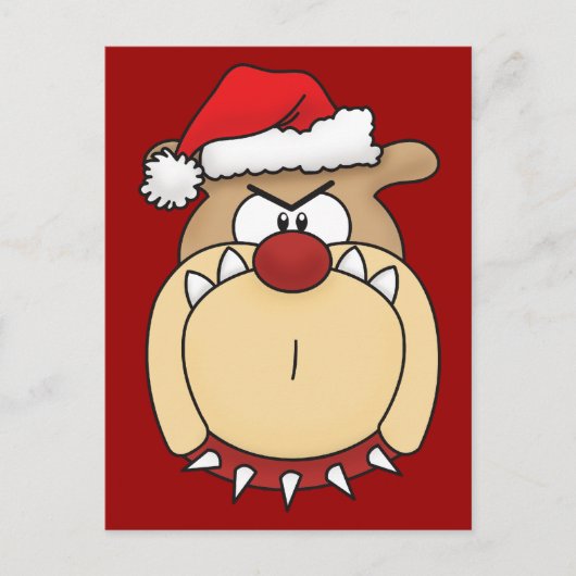 Carte de Noël Bouledogue (Devant)