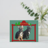 Carte de Noël Bouledogue Français (Debout devant)