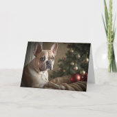Carte de Noël Bouledogue Français (Devant)