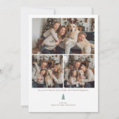 Carte de Noël Bourguignon Minimaliste Classique (Dos)