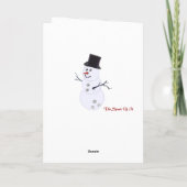 Carte de Noël Bowling Ball Snowman (Dos)