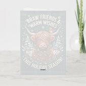 Carte de Noël Braw Friends Highland Cow (Dos)