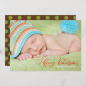 Carte de Noël Brown Olive Green (Devant / Derrière)