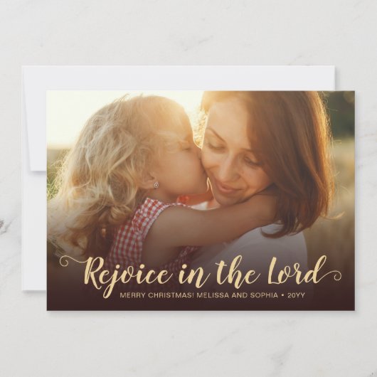 Carte de Noël Brown Rustique (Devant)