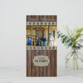 Carte de Noël Brown Wood Silver Country (Debout devant)