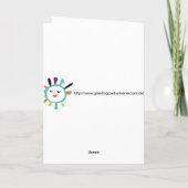 carte de Noël brune mignonne de caniche (Dos)