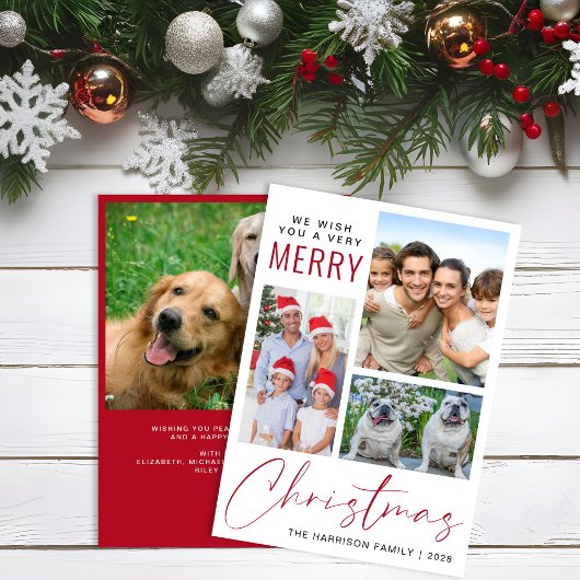 Carte de Noël Budget 4 Photo Joyeux Noël