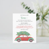 Carte de Noël Budget Arbre de Noël sur Voiture Nou (Debout devant)