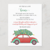 Carte de Noël Budget Arbre de Noël sur Voiture Nou (Devant)