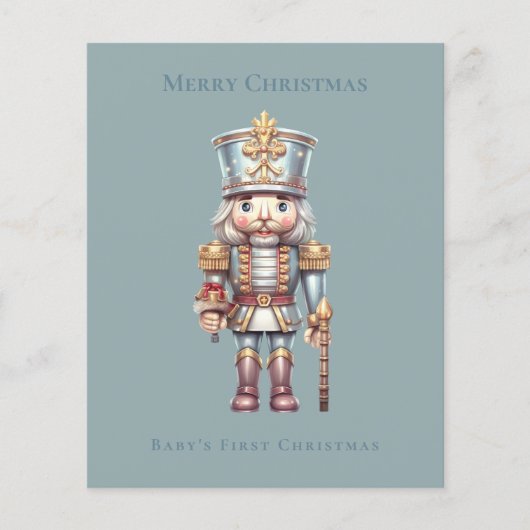 Carte de Noël Budget Cute Nutcracker Baby's First  (Devant)