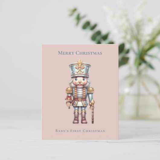 Carte de Noël Budget Cute Nutcracker Baby's First (Debout devant)