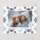 Carte de Noël Budget Light Blue Snowflacon (Devant)