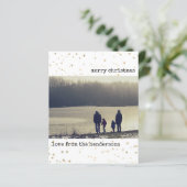 Carte de Noël Budget Photo Gold Stars (Debout devant)