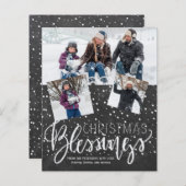 Carte de Noël budgétaire avec un tableau noir phot (Devant / Derrière)