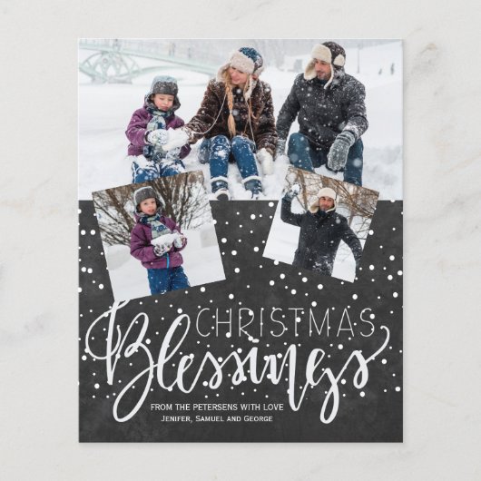 Carte de Noël budgétaire avec un tableau noir phot (Devant)