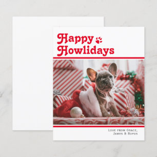 CARTE DE NOËL BUDGETAIRE Joyeux Howlidays Chien de