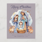 Carte de Noël budgétaire mignonne de la Nativité (Devant)