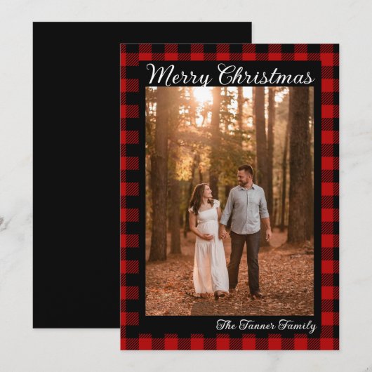 Carte de Noël Buffalo (Devant / Derrière)