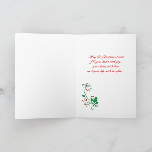 Carte de Noël Buldog (Intérieur)