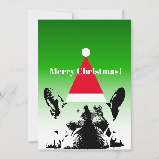 Carte de Noël Buldog (Devant)